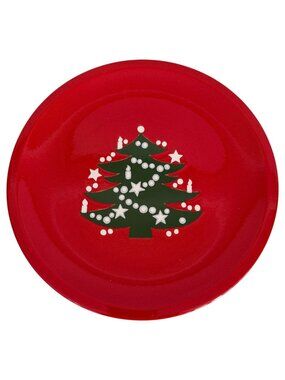 Waechtersbach‎ Germany Christmas Tree Design Red Dinner Plate 10” Vintage Made